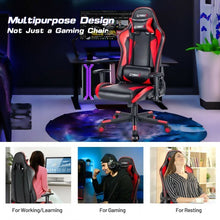 Gaming Chair Adjustable Swivel Racing Style Computer Office Chair-White
