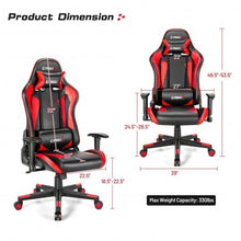 Gaming Chair Adjustable Swivel Racing Style Computer Office Chair-White