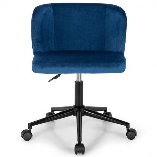 Velvet Leisure Office Chair with Adjustable Height-Pink