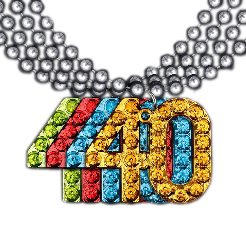40 Charm on Beads Happy Birthday Bead Necklace Assorted Pack of 12 Unlit