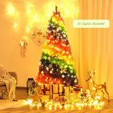 7 Feet Artificial Hinged Traditional Christmas Tree with Metal Stand