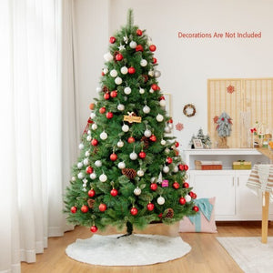 7 Feet Unlit Hinged PVC Artificial Christmas Pine Tree with Red Berries