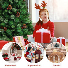 8 Feet Unlit Hinged PVC Artificial Christmas Pine Tree with Red Berries