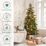 6 Feet Artificial Pencil Christmas Tree with 250 Lights