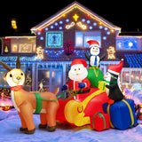 6 Feet Long Christmas Inflatable Decoration with Built-in LED Lights and Waterproof Blower