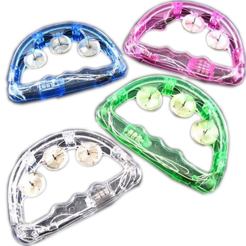 One Assorted Color Small LED Tambourine