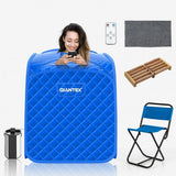 Portable Personal Steam Sauna Spa with Steamer Chair-Blue