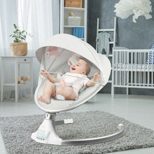 Electric Swing Rocking Chair with Bluetooth Music Timer-Beige