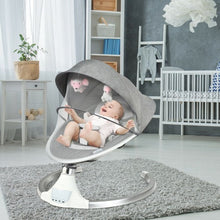 Electric Rocking Swing with Bluetooth Music Timer-Gray