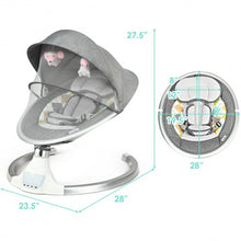 Electric Rocking Swing with Bluetooth Music Timer-Gray