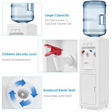 5 Gallons Hot and Cold Water Cooler Dispenser with Child Safety Lock and Compression Refrigeration Technology