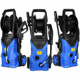 Electric Pressure Washer Cleaner with Hose Reel-Blue