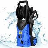 Electric Pressure Washer Cleaner with Hose Reel-Blue