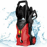 Electric Pressure Washer Cleaner with Hose Reel-Red