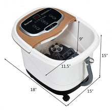 Portable All-In-One Heated Foot Bubble Spa Bath Motorized Massager-Coffee