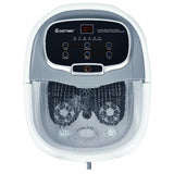 Portable All-In-One Heated Foot Bubble Spa Bath Motorized Massager-Gray
