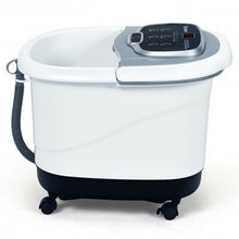 Portable All-In-One Heated Foot Bubble Spa Bath Motorized Massager-Gray