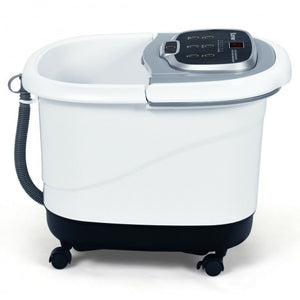 Portable All-In-One Heated Foot Bubble Spa Bath Motorized Massager-Gray