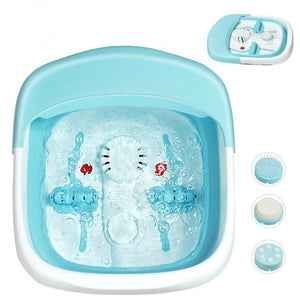 Foot Spa Bath Motorized Massager with Heat Red Light-Green