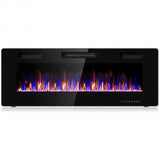 50 inch Recessed Ultra Thin Wall Mounted Electric Fireplace with Timer