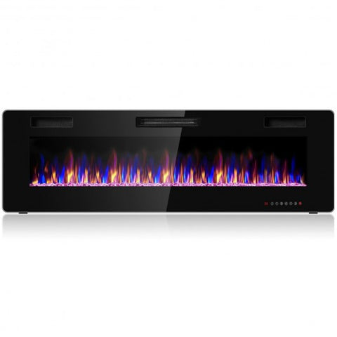 60" Recessed Ultra Thin Mounted Wall Electric Fireplace