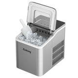 Portable Countertop Ice Maker Machine with Scoop-Silver