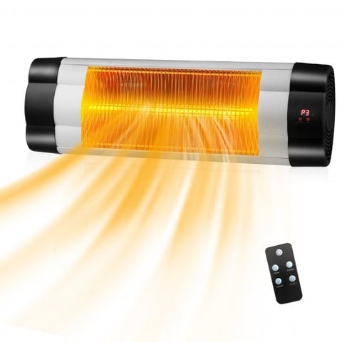 1500 W 3 Modes Adjustable Infrared Wall-Mounted Patio Heater with Remote Control