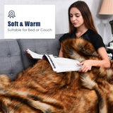 Soft Warm Fluffy for Bed Luxury Plush Faux Fur Blanket -S