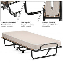 Extra Guest Folding Bed with Memory Foam Mattress