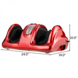 Therapeutic Shiatsu Foot Massager with High Intensity Rollers-Red