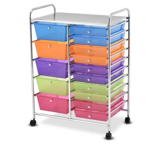 15 Drawers Rolling Storage Cart Organizer
