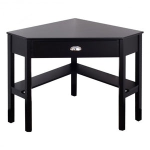 Corner Wooden PC Laptop Computer Desk-Black