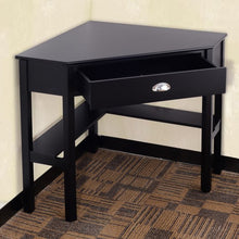 Corner Wooden PC Laptop Computer Desk-Black