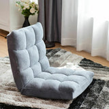 Adjustable  Cushioned Floor Chair-Gray
