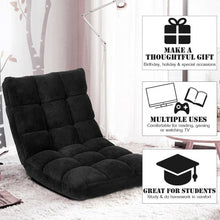 Adjustable 14-position Floor Chair Folding Lazy Gaming Sofa Chair
