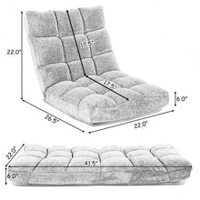 Adjustable 14-position Floor Chair Folding Lazy Gaming Sofa Chair
