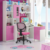 Low-back Computer Task Office Desk Chair with Swivel Casters-Pink