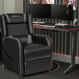 2 Point Massage Gaming Recliner Chair-Gray