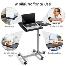 Adjustable Angle Height Rolling Laptop Table