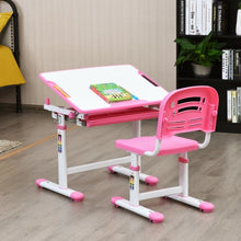 Height Adjustable Children’s Desk Chair Set -Pink