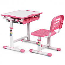 Height Adjustable Children’s Desk Chair Set -Pink