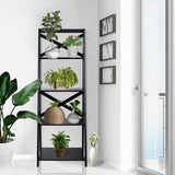 4-Tier Leaning Free Standing Ladder Shelf Bookcase