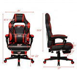 Massage Gaming Chair with Footrest and Lumbar Support