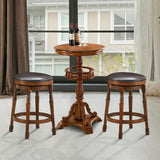 Swivel Leather Padded Bar Dining Stool-Set of 2 24" Bar stools