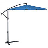 10' Patio Outdoor Hanging Umbrella-Blue