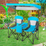 Canopy Chairs w- Cup Holder-Blue
