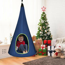 32" Kids Nest Swing Chair Hanging Hammock Seat for Indoor Outdoor-Blue