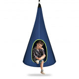 32" Kids Nest Swing Chair Hanging Hammock Seat for Indoor Outdoor-Blue
