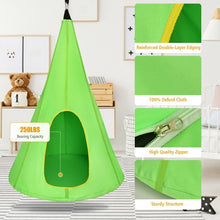 32" Kids Nest Swing Chair Hanging Hammock Seat for Indoor Outdoor-Green