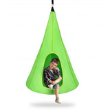 32" Kids Nest Swing Chair Hanging Hammock Seat for Indoor Outdoor-Green